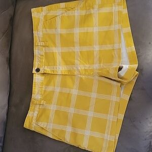 A new day yellow/white plaid shorts